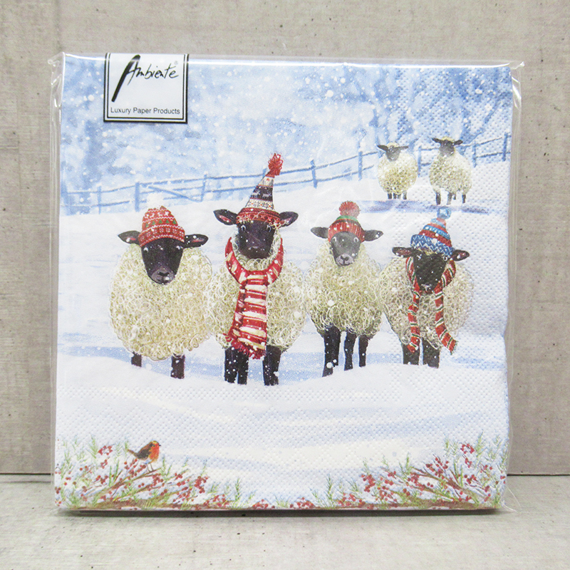 Ambiente クリスマスペーパーナプキン Warm winter woolies